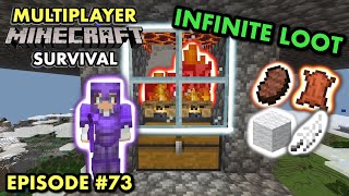 MAKING AN AUTOMATIC PASSIVE MOB FARM in Multiplayer Minecraft Survival (Ep. 73)