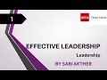 ACCA I Strategic Business Leader SBL I Effective Leadership SBL Lecture 1 