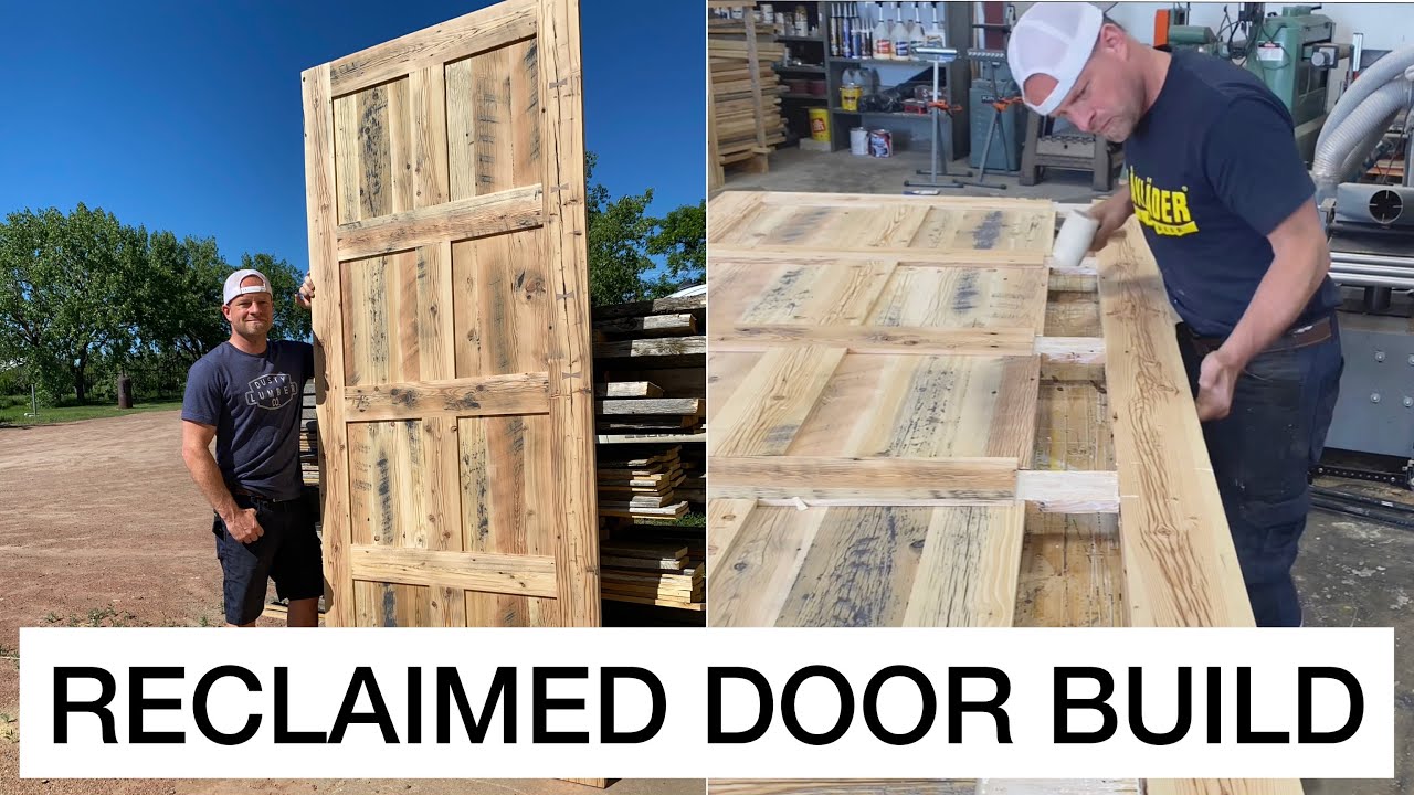 Building a solid reclaimed wood door - YouTube