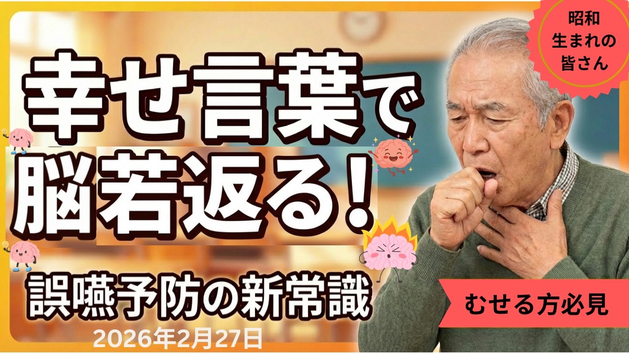 【誤嚥予防】脳と嚥下の関係知っていますか？「幸せ言葉」で脳も心も若返る＆認知症予防