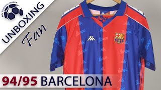 Barcelona Home Jersey 94/95 Stoichkov (CWJ2) Fan Version Unboxing