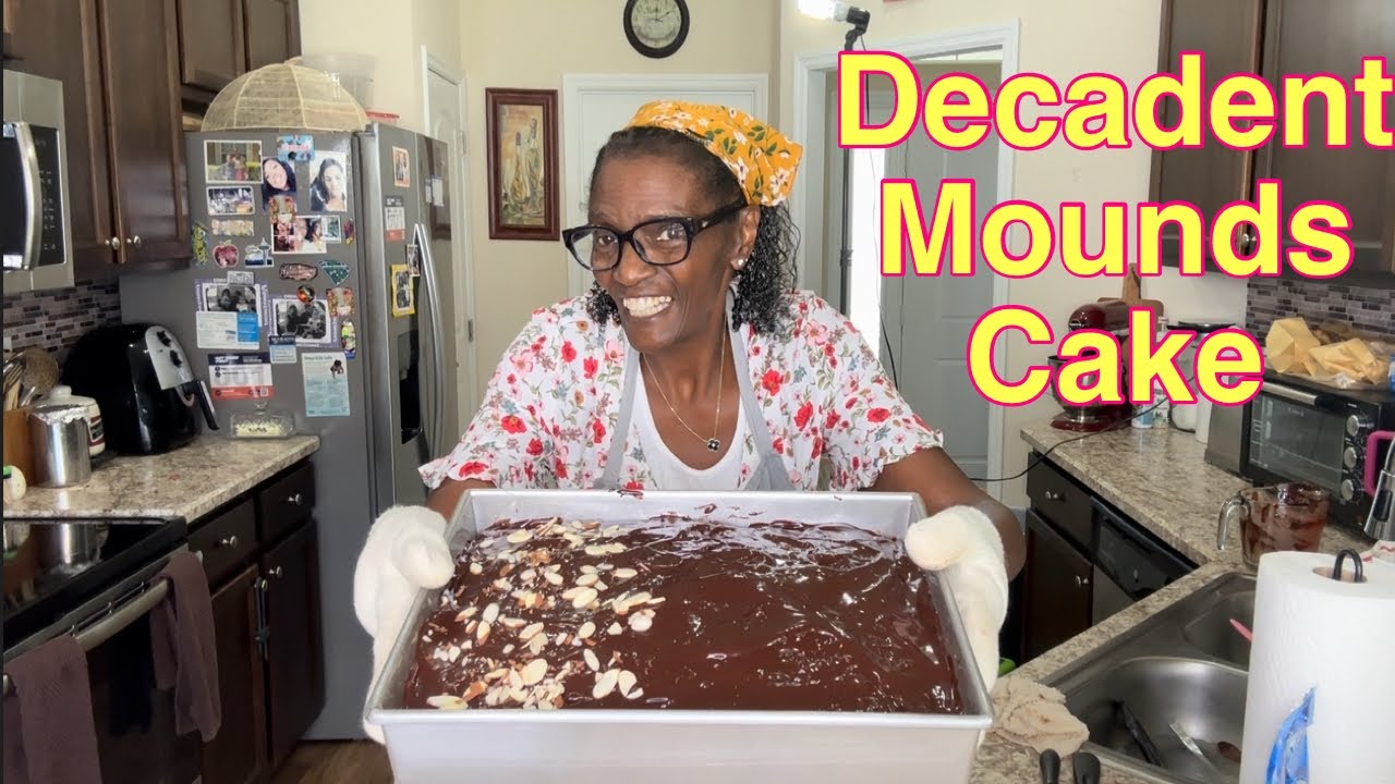 Decadent Mounds Cake | @cookingsemi-homemadewithjoyce