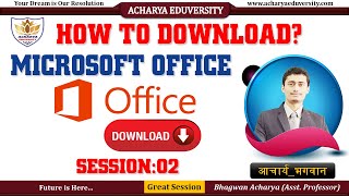 How to Download & Install MS Word for beginnners in Hindi by #acharyaeduversity || #mswordcourse