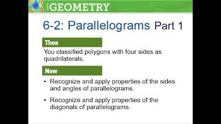 6 2 Part 1 Parallelograms