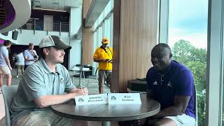 ECU Outside Linebacker Coach Rico Zackery at ECU Football Media Day