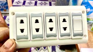 electric switch board connection video🚨 /👍 কারেন্টের কাজ শেখার উপায়💯 /🚨 multi plug banana