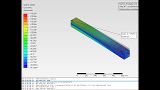 PrePoMax Tutorial 6 : Gravity - Beam deflection
