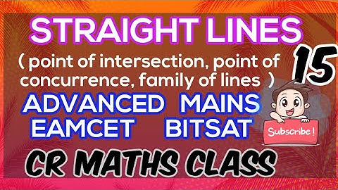 STRAIGHT LINES part15//Shortcut method /Advanced, Mains//Eamcet,Bitsat//INTER, CBSE //CR MATHS CLASS