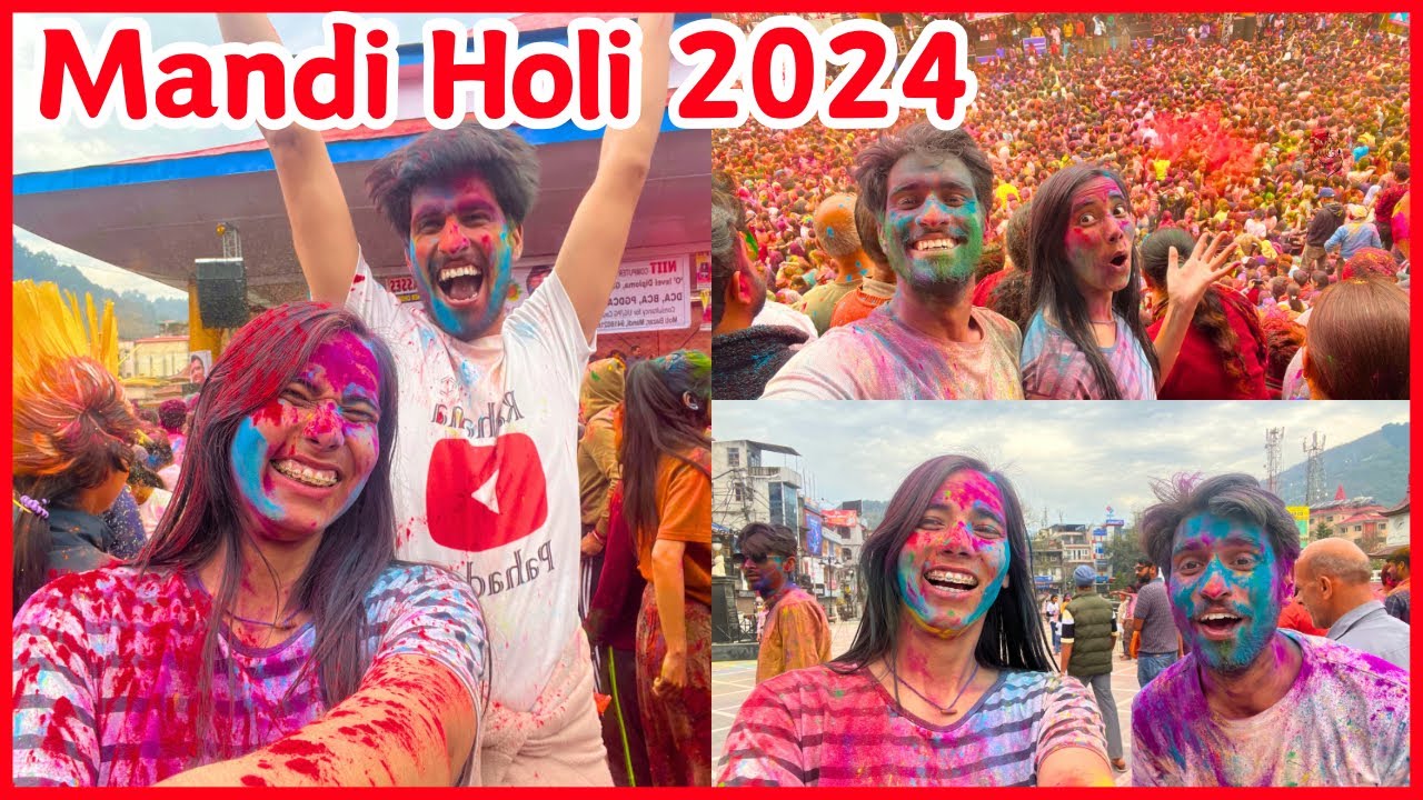Mandi Holi Celebration 2024 ❤️🩷|| हिमाचल की सबसे जबरदस्त होली 😍 