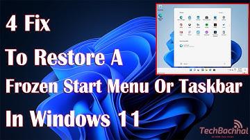 Restore a Frozen Start Menu or Taskbar in Windows 11