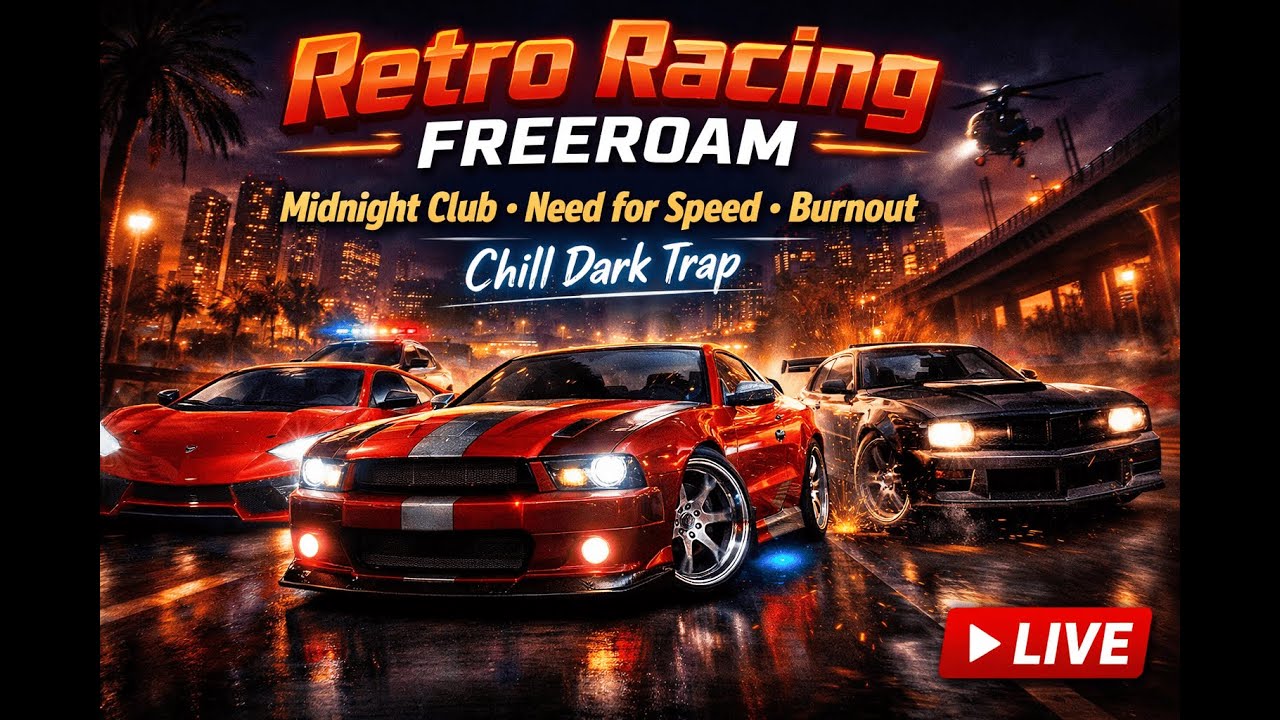 Retro Racing Freeroam | Midnight Club, Need for Speed, Burnout | Dark Trap Beats