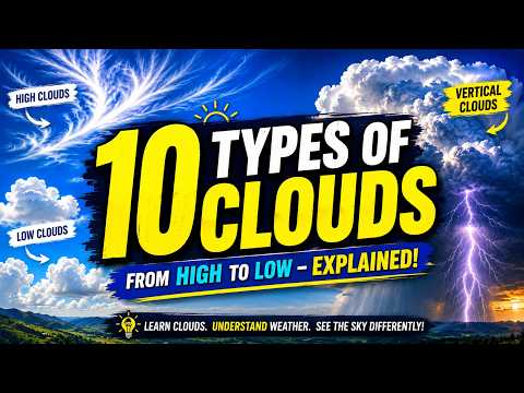 10 Types of Clouds ☁️ | From High to Low Clouds Explained