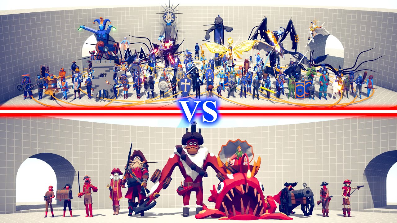 SECRET DLC TEAM vs PIRATE DLC TEAM - Totally Accurate Battle Simulator TABS