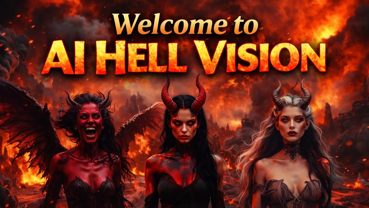 Welcome to Hell Vision. Demonic Action Girls.