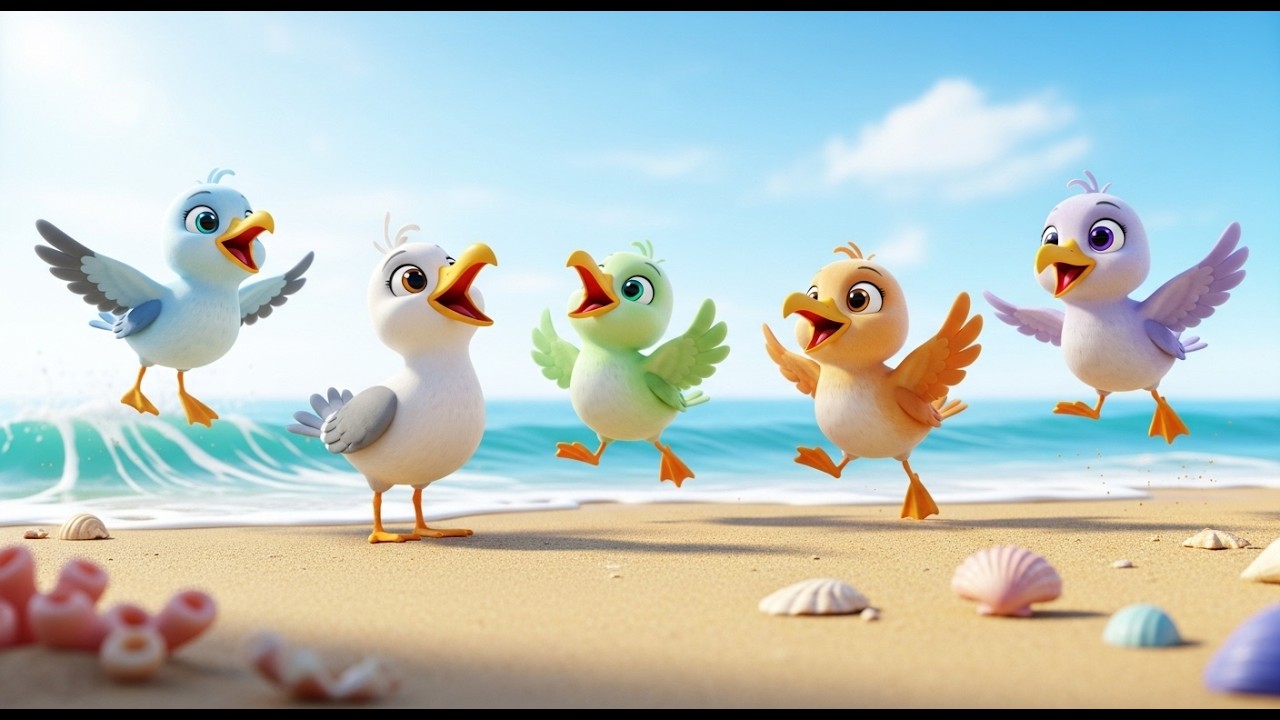 Five Little Otter Friends Wiggle Wiggle Wiggle | Water Animals & Counting Song for Kids