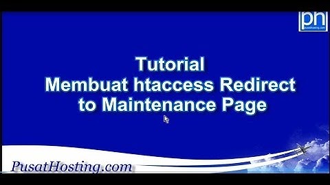 Membuat htaccess Redirect to Maintenance Page