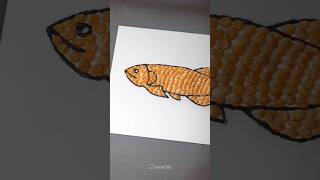 Kolase ikan arwana dari biji bijian