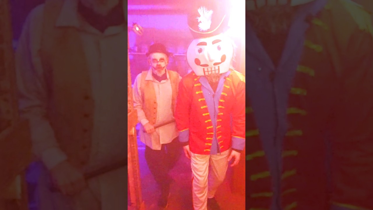 POV: Entering Santa's Haunted Coal Mine to save Santa! #hauntedhouse #hauntedattraction #santa