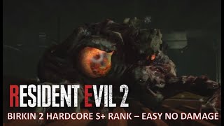 Resident Evil 2 - Leon - Birkin 2 In Sewers - Easy No Damage