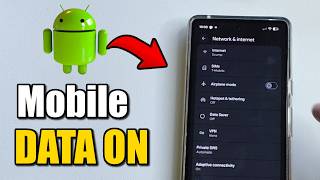 How to Turn ON Mobile Data on Android Phone - 100% Working