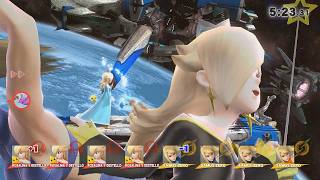 Smash Wii U Mods - Rosalinas vs 4 Zero Suit Samus Mega Giant Battle (Only Blast and Screen KO)