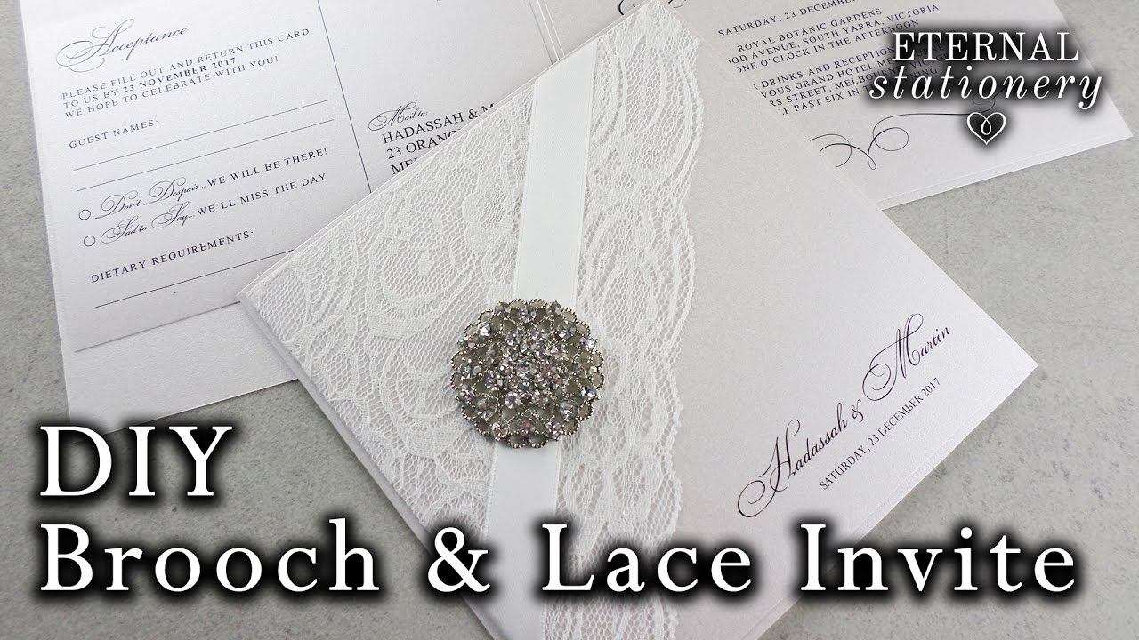 how to make brooch wedding invitations diy wedding invitation brooch and lace how to how to make brooch wedding invitations diy wedding invitation brooch and lace how to