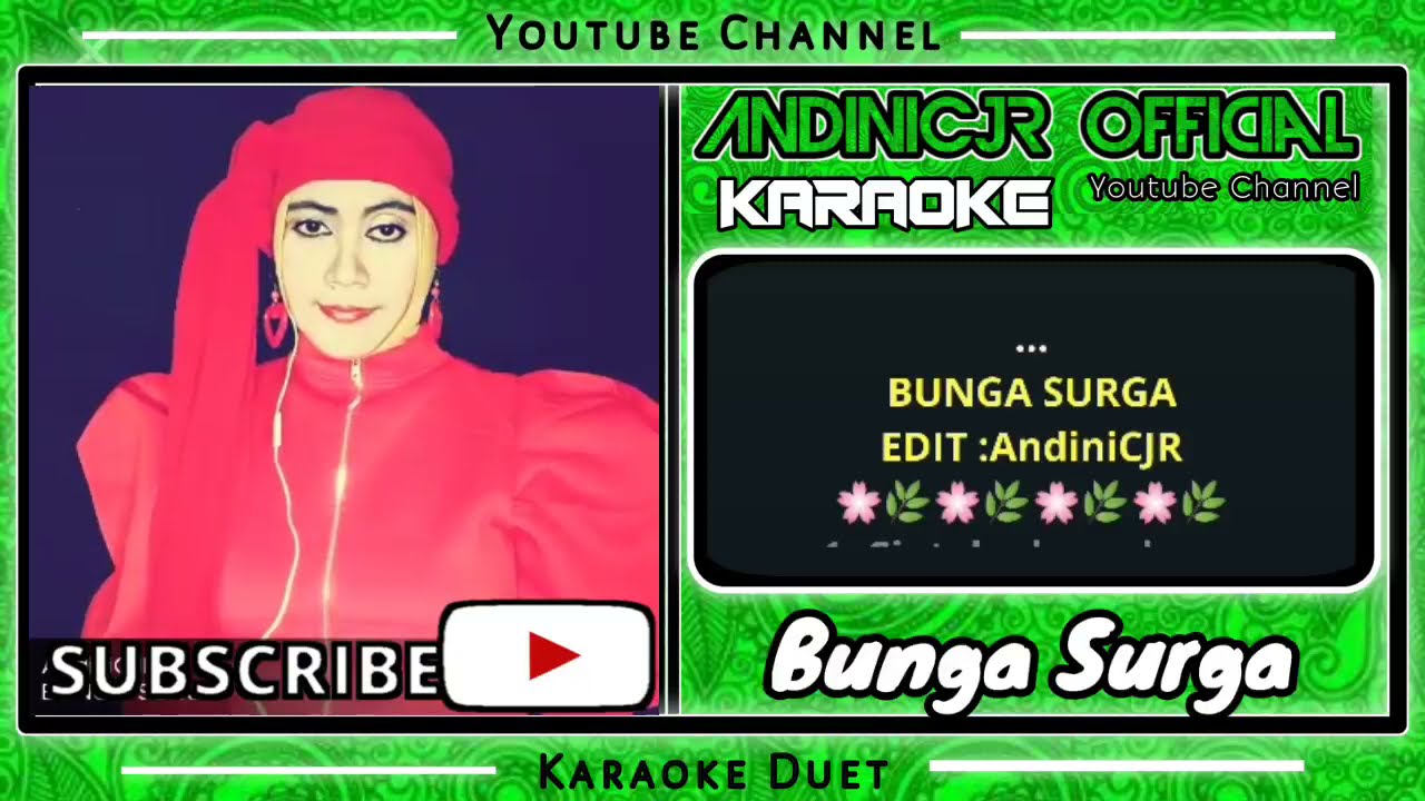 AndiniCJR 'Bunga Surga' Karaoke Dangdut Smule Duet No Vocal Cowok