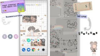 CUSTOMIZE MY NEW PHONE!+set up,cute wallpaper||aesthetic realme c25 screenshot 2