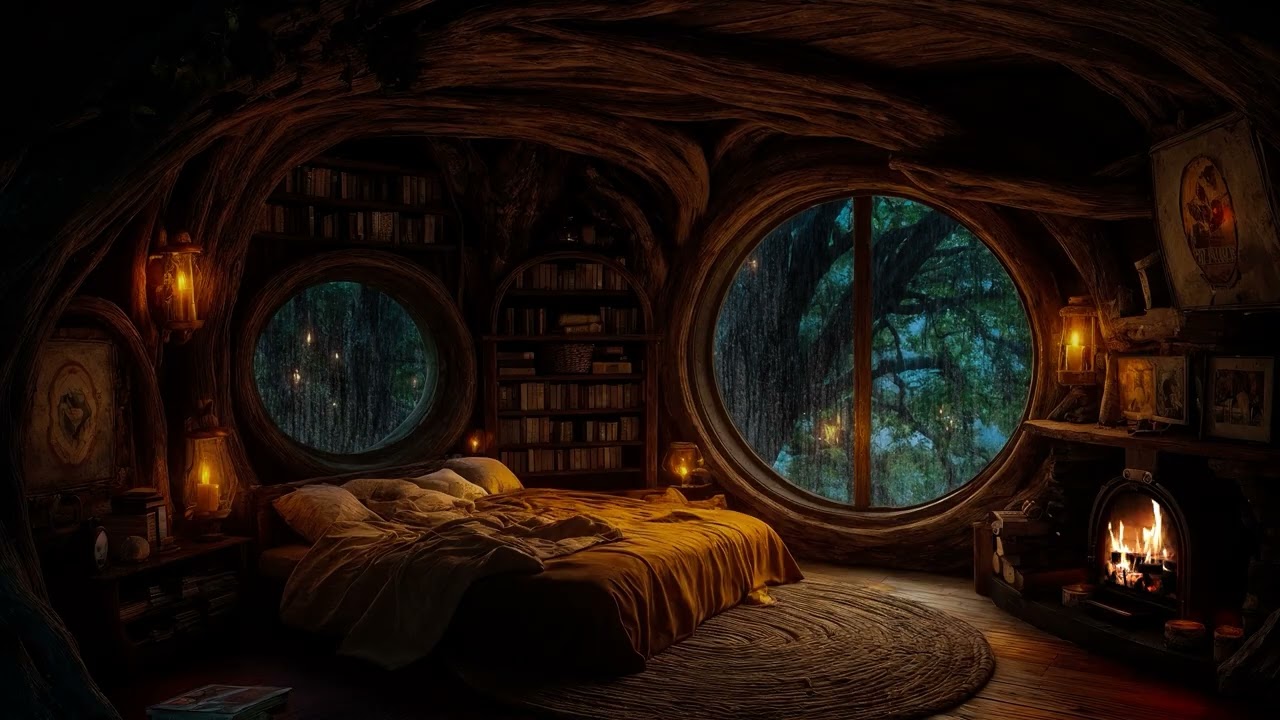 Beat Insomnia Quick 🌧️ No Ads | Pouring Rain on the Window with Distant Thunder for Deep Sleep