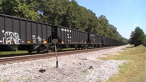 Norfolk Southern 72G Solo ES40DC Pulling 100+ Cars! w/ Cool Crew! Austell,Ga 09-12-2010© (16x9)