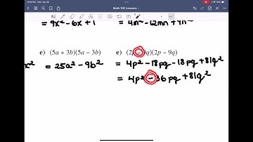 Math 10C Unit 1 Polynomials L4: Multiplication of Polynomials Part I