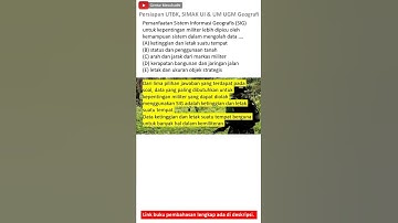 Persiapan UTBK, SIMAK UI & UM UGM Geografi - Manfaat SIG dalam Militer
