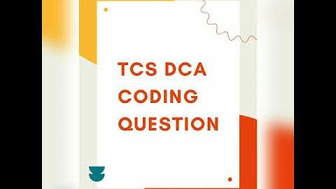 TCS DCA Practise Question | TCS DCA Wings 1 #shorts