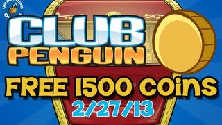 Club Penguin Codes: Free 1500 Coins February 27 2013