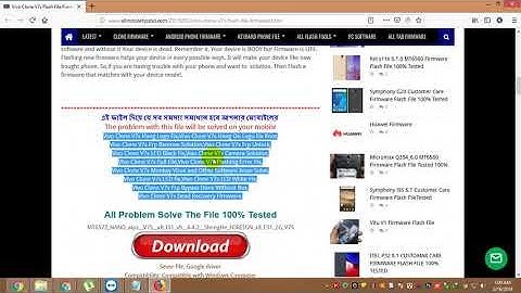 Vivo Clone V7s Flash File Firmware MT6572 4.4.2 Hang Logo & Dead Recovery Stock Rom