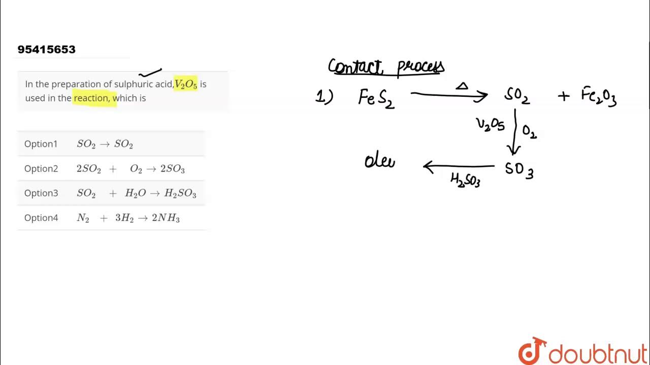 In the preparation of sulphuric acid,` V_(2)O_(5)` is used in the