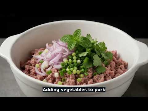 Larb Moo (Spicy Minced Pork Salad) recipe video thumbnail
