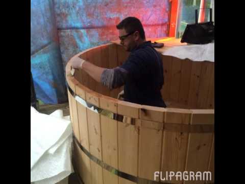 DIY , self build, build yourself wood burning hot tub 