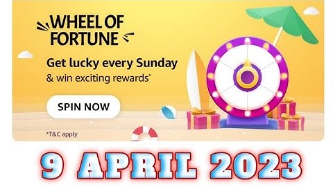 Amazon Funzone Every Sunday Weel of Fortune Quiz Answers Today| 9 APRIL 2023| #amazonquiz