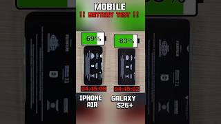 IPHONE AIR vs SAMSUNG GALAXY S26+ 🔋 BATTERY TEST !! 🔥😱
