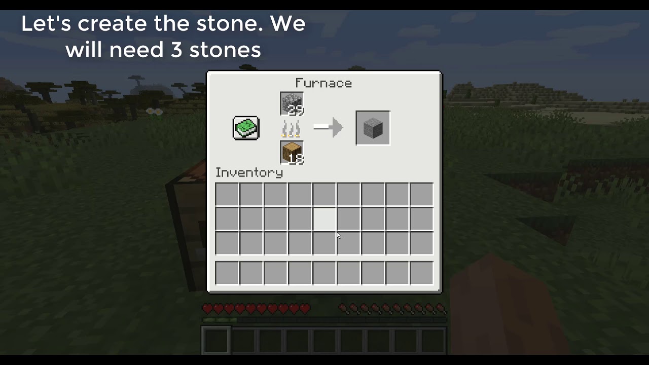 How to create stone slabs in Minecraft - YouTube