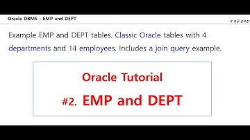 #2 [Oracle] EmpDept | Table 을 만들고, 데이타를 Insert 하고, Select 하는 기본적인 내용을 다루고 있습니다.