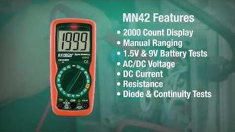 Extech Multimeters with Non-Contact Voltage Detector Showcase Video