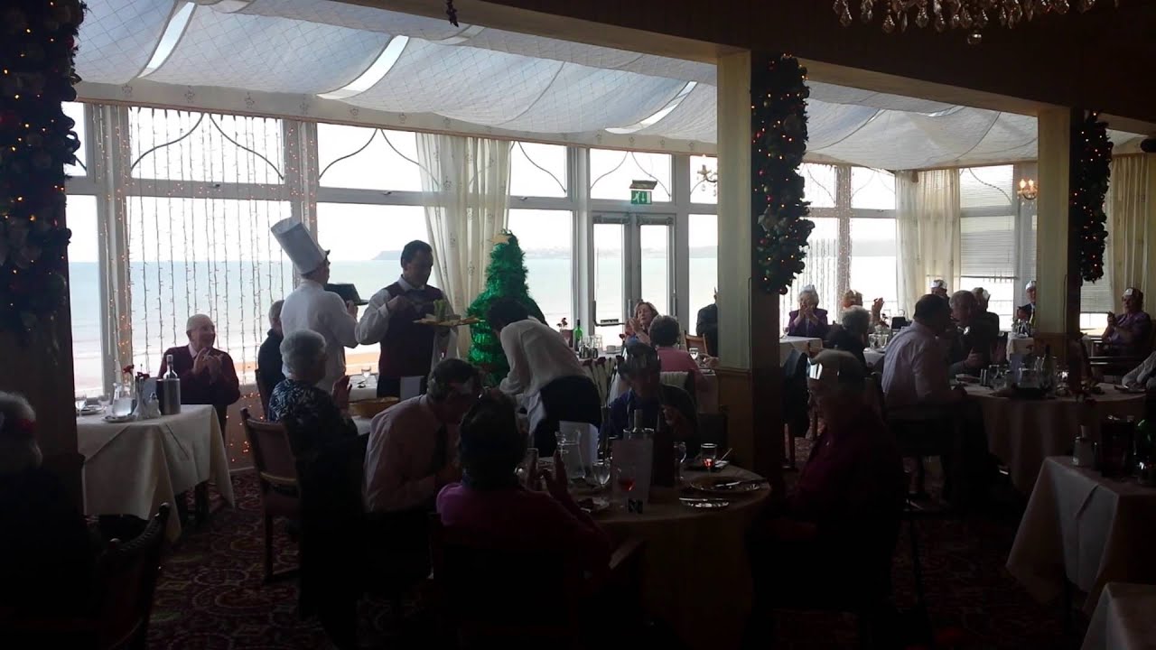 Parading the Christmas Pudding Redcliffe Hotel Paignton 25th