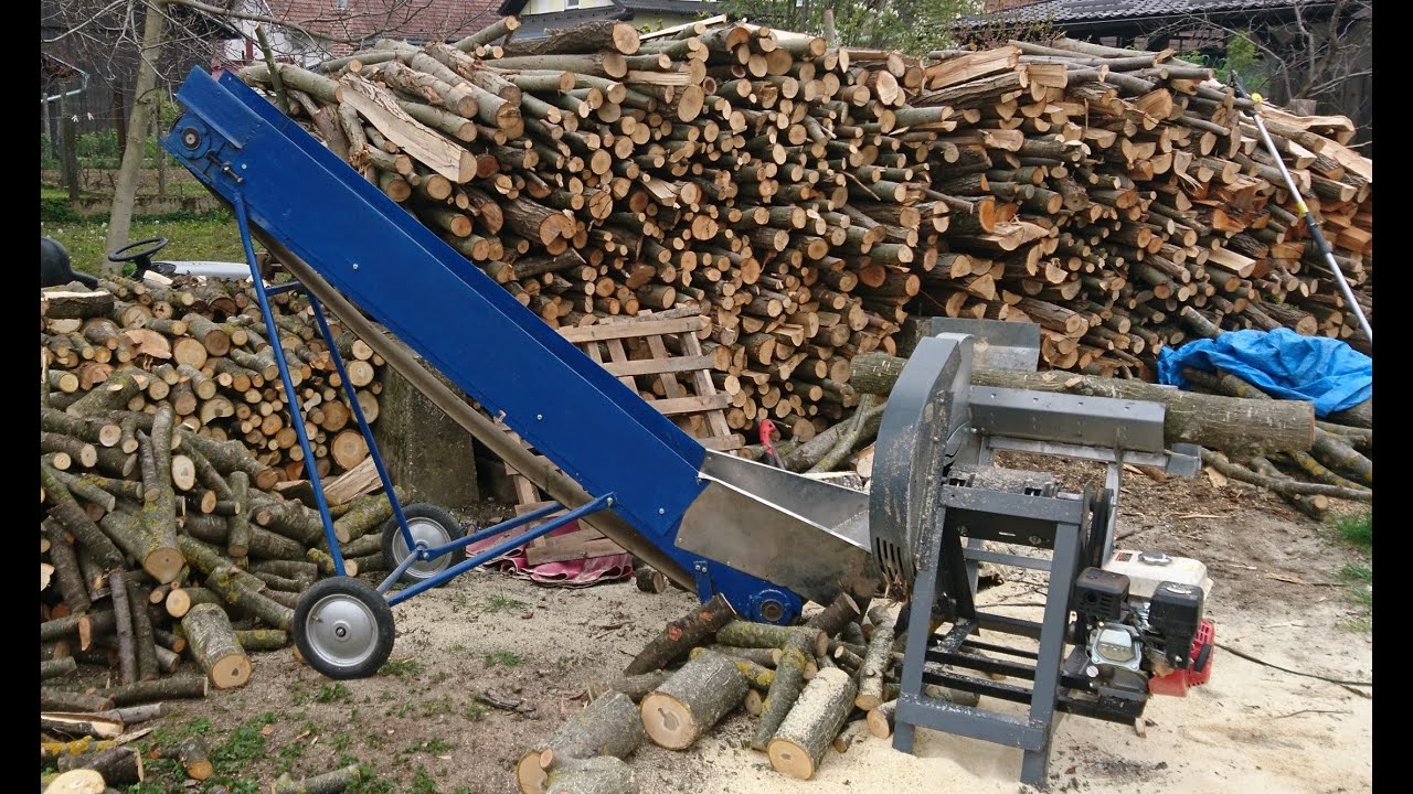 Benzinski cirkular+elevator/benzin wippkreissäge + förderband /Gasoline circular saw + conveyor belt