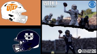 UTEP vs Utah State | Week 1 - Simulation | College Football 26