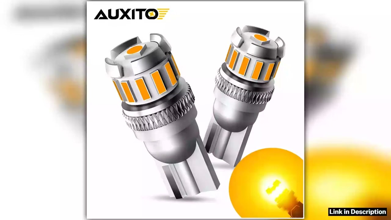 2Pcs T10 LED Amber Canbus No Error W5W LED Signal Lamp Car Parking License Plate Light Dome Trunk