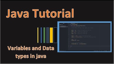 Java Programming Tutorial #1   Variables and Data Types