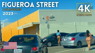 Figueroa Street Los Angeles California Scenic Drive 2023 [4K]