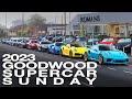2023 goodwood supercar sunday breakfast club convoy  romans international events 4k